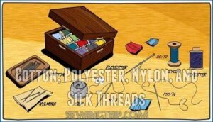 cotton, polyester, nylon, and silk threads cotton, polyester, nylon, and silk threads