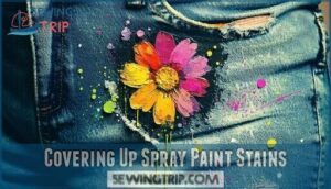 covering up spray paint stains