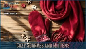 cozy scarves and mittens