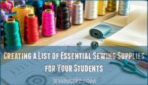 creating a list of essential sewing supplies for your students