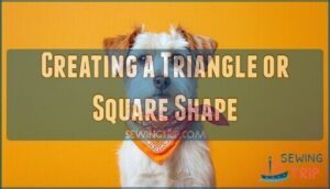 creating a triangle or square shape