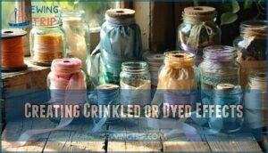 creating crinkled or dyed effects