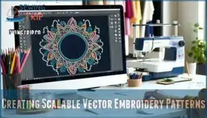 creating scalable vector embroidery patterns
