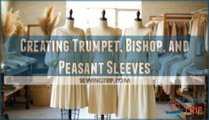 creating trumpet, bishop, and peasant sleeves