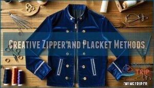 creative zipper and placket methods