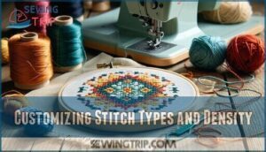 customizing stitch types and density