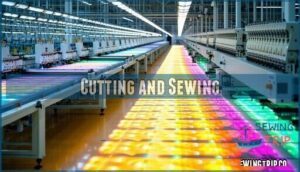 cutting and sewing