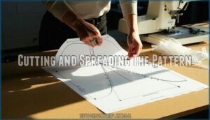 cutting and spreading the pattern