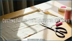 cutting fabric with adjusted patterns