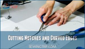 cutting notches and curved edges