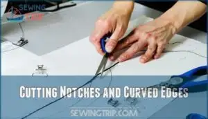 cutting notches and curved edges