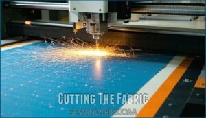 cutting the fabric