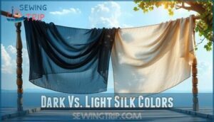 dark vs. light silk colors