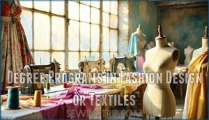 degree programs in fashion design or textiles