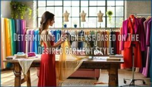 determining design ease based on the desired garment style