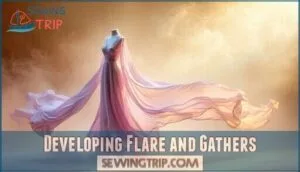 developing flare and gathers