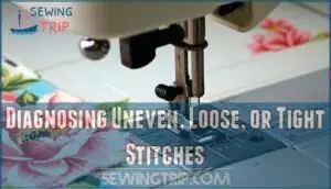 diagnosing uneven, loose, or tight stitches