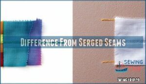 difference from serged seams