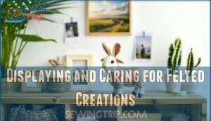 displaying and caring for felted creations