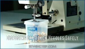 disposing of broken needles safely