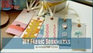 diy fabric bookmarks