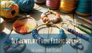 diy jewelry from fabric scraps