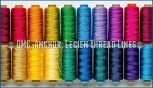 dmc, anchor, lecien thread lines