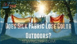does silk fabric lose color outdoors