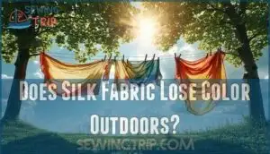 does silk fabric lose color outdoors