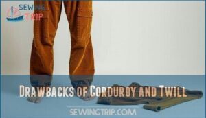 drawbacks of corduroy and twill