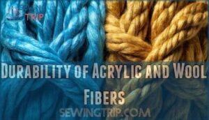 durability of acrylic and wool fibers