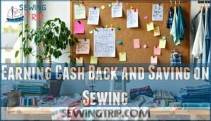 earning cash back and saving on sewing
