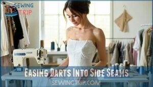 easing darts into side seams