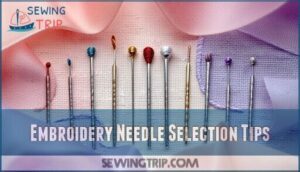 embroidery needle selection tips
