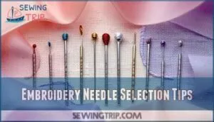 embroidery needle selection tips