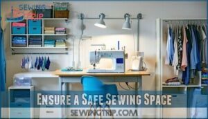ensure a safe sewing space