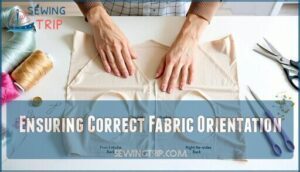 ensuring correct fabric orientation