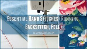 essential hand stitches (running, backstitch, fell)