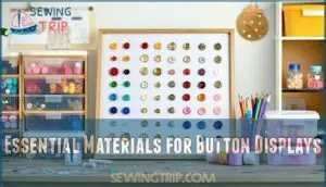 essential materials for button displays