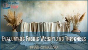 evaluating fabric weight and thickness