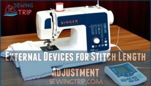 external devices for stitch length adjustment