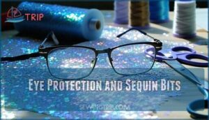 eye protection and sequin bits
