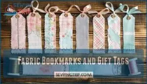 fabric bookmarks and gift tags