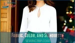 fabric, color, and silhouette