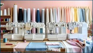 fabric type and stitch selection