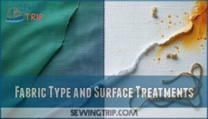 fabric type and surface treatments
