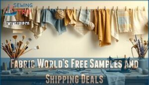 fabric world’s free samples and shipping deals
