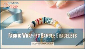 fabric wrapped bangle bracelets