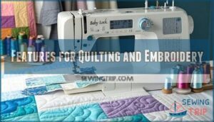 features for quilting and embroidery