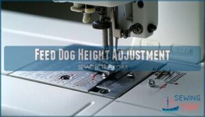 feed dog height adjustment